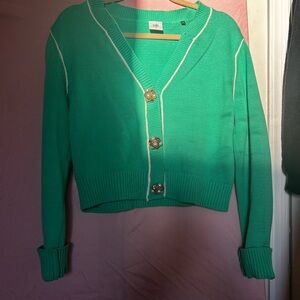 Green Cabi cardigan with buttons